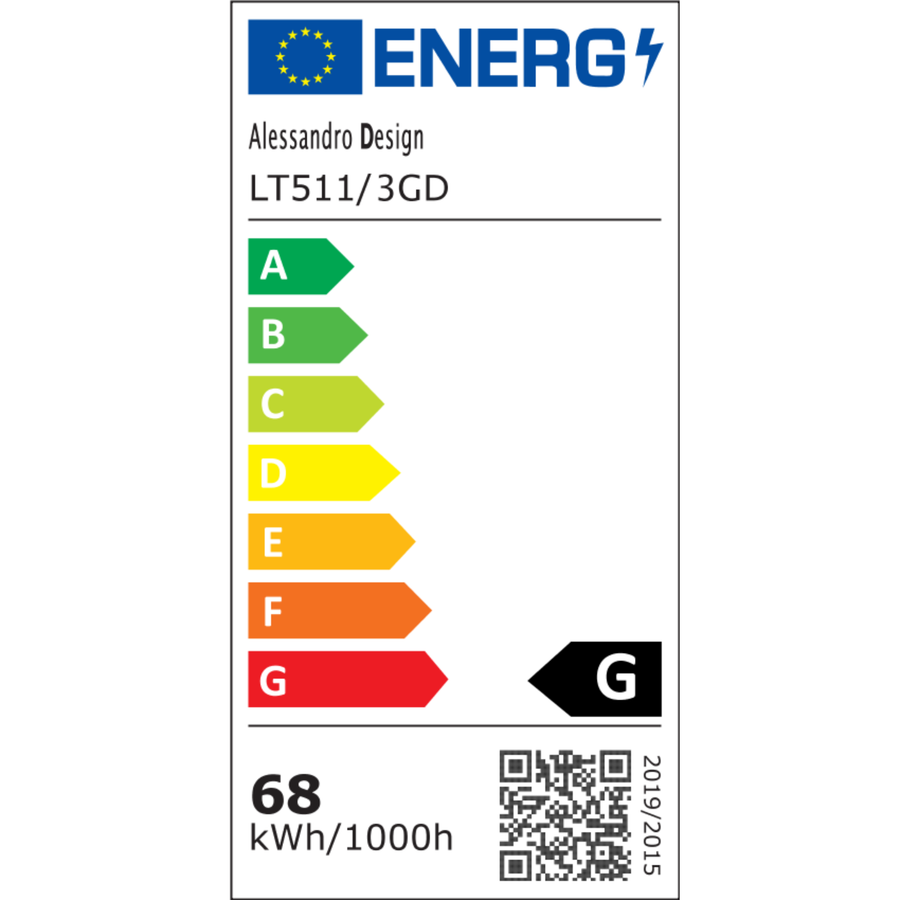 LED luster s diaľkovým ovládaním RIGA LILITH 94W, 3 kruhy, studené/teplé/neutrálne svetlo, stmievateľné, lesklé zlato
