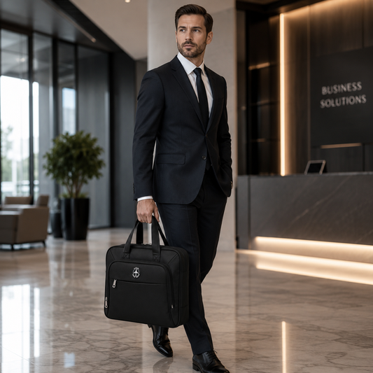 Geantă business laptop ASTANA, 40x20x30cm, Oxford, Negru