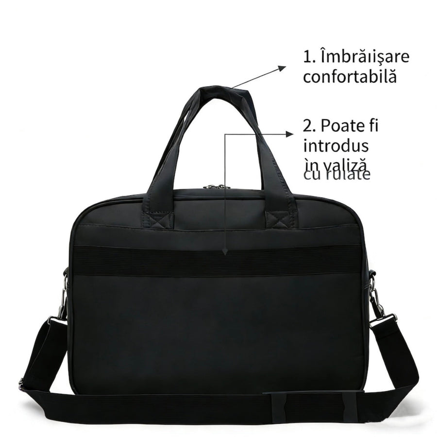 Geantă business laptop ASTANA, 40x20x30cm, Oxford, Negru