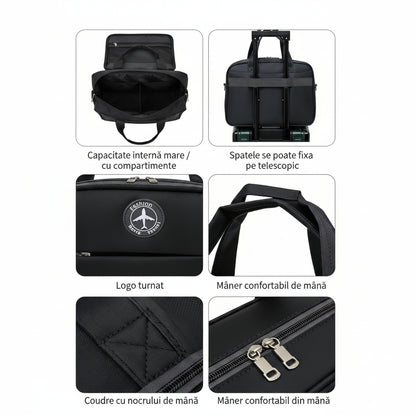 Geantă business laptop ASTANA, 40x20x30cm, Oxford, Negru