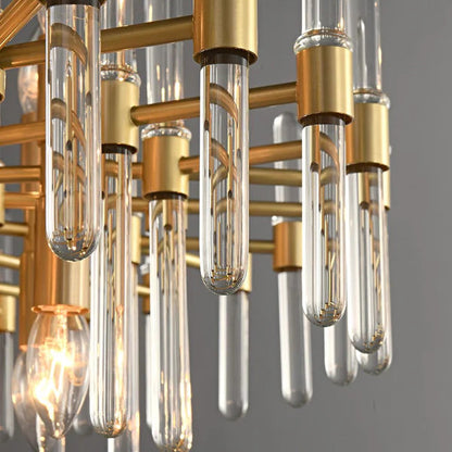 Krištáľový luster CC850/620GD, 10xE14, 62X45cm, nastaviteľná výška, lesklé zlato, elegantný dizajn, kov a kryštály