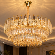 Krištáľový luster MAJESTIC Magno 15x E14, Priemer 60cm, Lesklý zlatý, Nastaviteľná výška