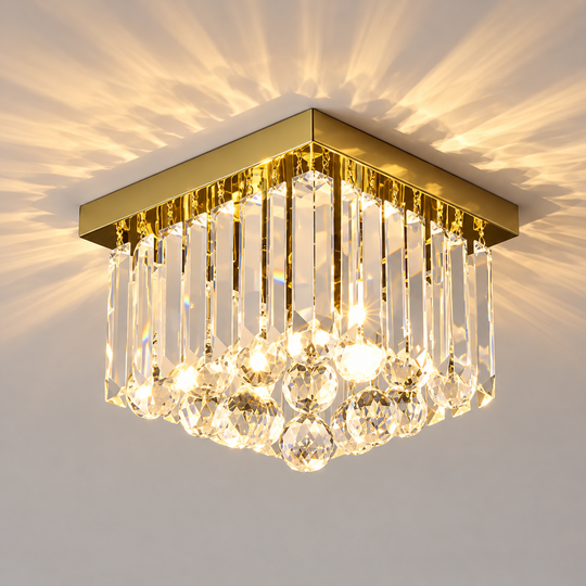 Crystal Martinez lineárny luxe, priemer 35 cm, 4x E14, lesklé zlato