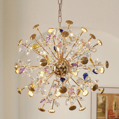 Krištáľový luster CC372/500GD, 24xG4, zlato a kryštály, 52 cm, nastaviteľná výška