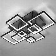 LED luster s diaľkovým ovládaním ELLA 203W, 8 štvorcových, studené/teplé/neutrálne svetlo, stmievateľné, čierny