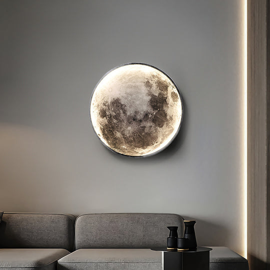 Dekoratívne LED nástenné svietidlo s diaľkovým ovládaním, Luna 34W Priemer 50CM Teplé svetlo Neutrálne Studené 3000/4000/6000K LED lustre s diaľkovým ovládaním Predvolený názov Alessandro Design