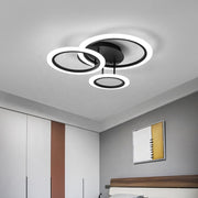 LED luster s diaľkovým ovládaním BETTY 41W, 3 kruhy, studené/teplé/neutrálne svetlo, stmievateľné, čierny