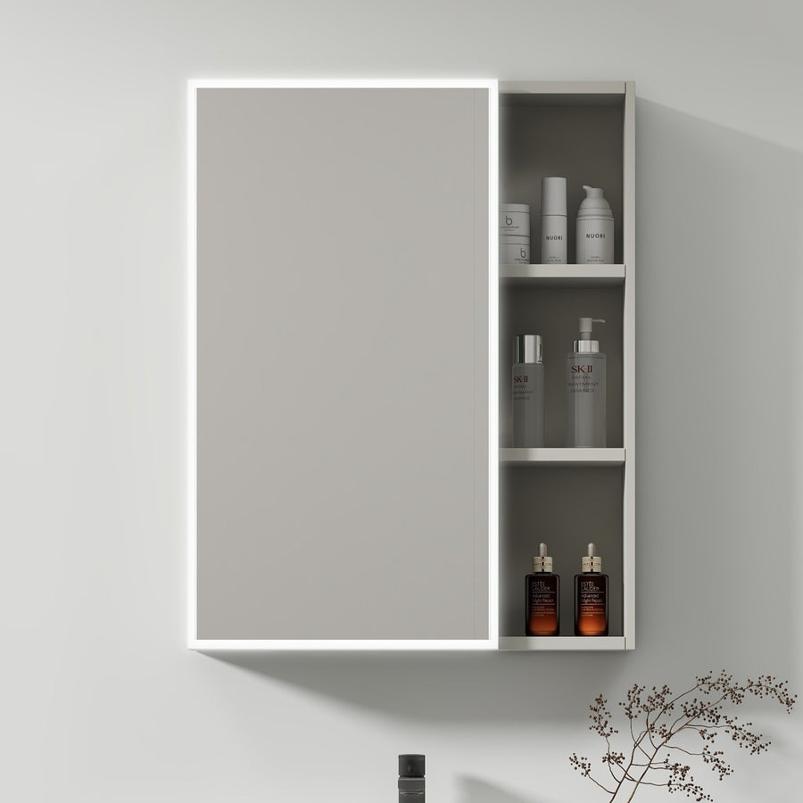 Ingrid skrinka s LED zrkadlom DBP123 80x70 biela