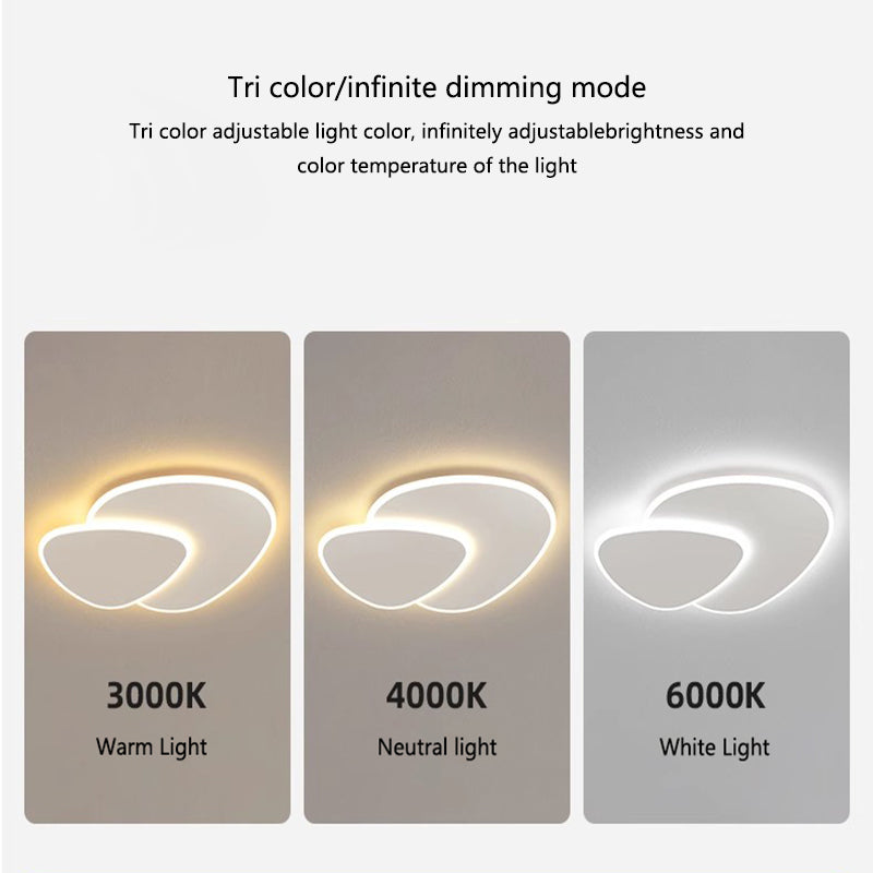 Luster LED s diaľkovým ovládacím svetlom, 98 W, oválne, studené/horúce/neutrálne svetlo, nestabilné, biele