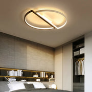 LED Vektorový arcus, SemiciSircles, 35W, kovové, vyhodené, studené/horúce/neutrálne svetlo, čierna s bielym, moderný dizajn