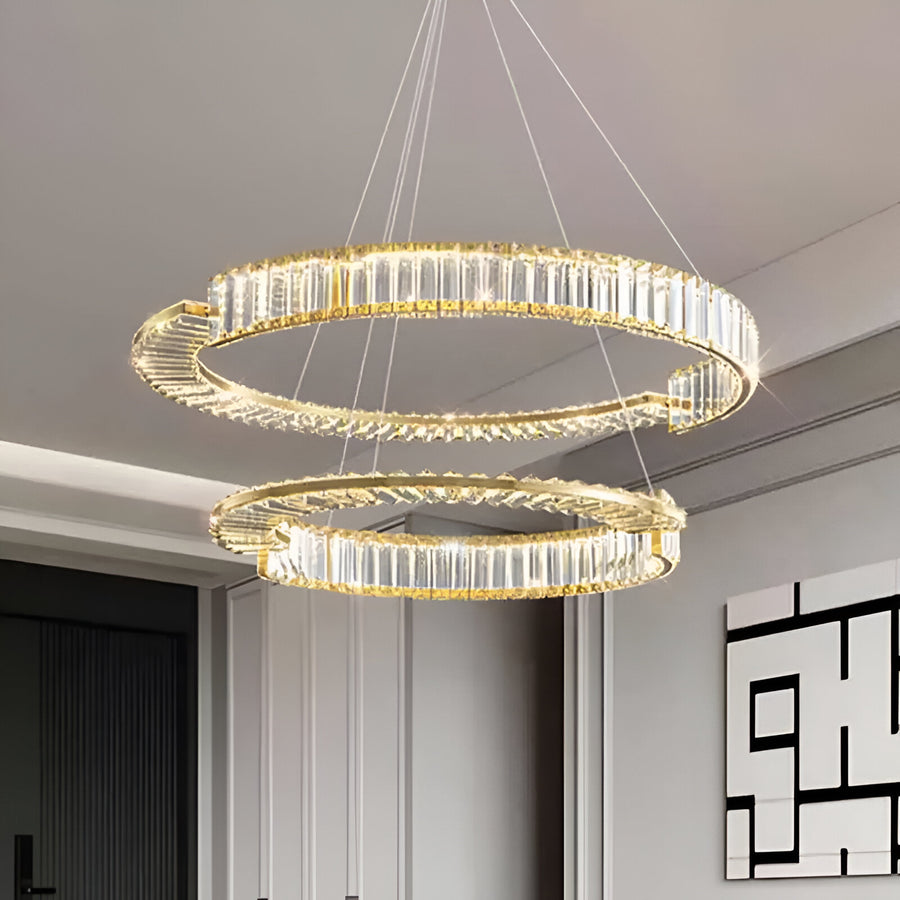 LED LED LED Royal Prism, Gold, Metal a Crystal, Slimable, nastaviteľná výška, elegantný dizajn, studené/teplé/neutrálne svetlo