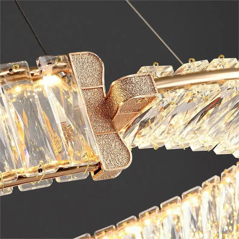 LED LED LED Royal Prism, Gold, Metal a Crystal, Slimable, nastaviteľná výška, elegantný dizajn, studené/teplé/neutrálne svetlo