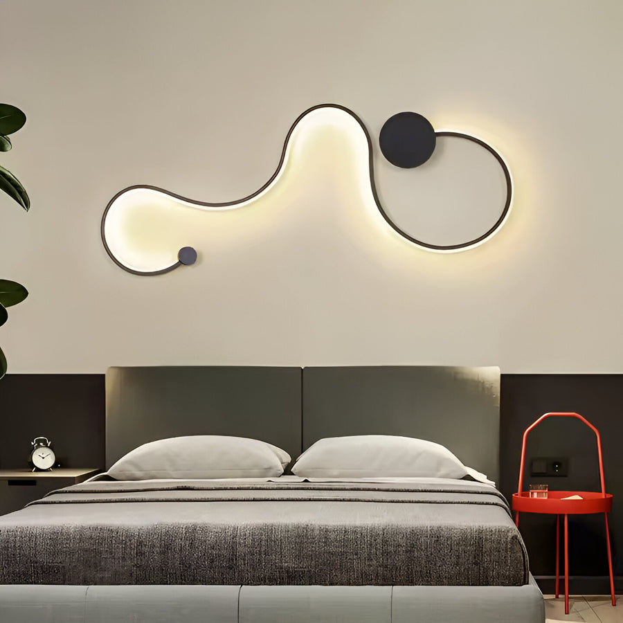 Naneste LED Delilah 38W Flexibilné dekoratívne svetlo/horúce/neutrálne kovové a čierny silikón