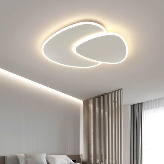 Luster LED s diaľkovým ovládacím svetlom, 98 W, oválne, studené/horúce/neutrálne svetlo, nestabilné, biele