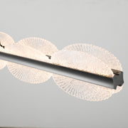 Závesný LED luster s diaľkovým ovládaním ISOTTA 105W, Studené/Teplé/Neutrálne svetlo 3000K/4000K/6000K, Stmievateľné, Nastaviteľná výška, Čierna a Strieborná, Kov a Krištáľ