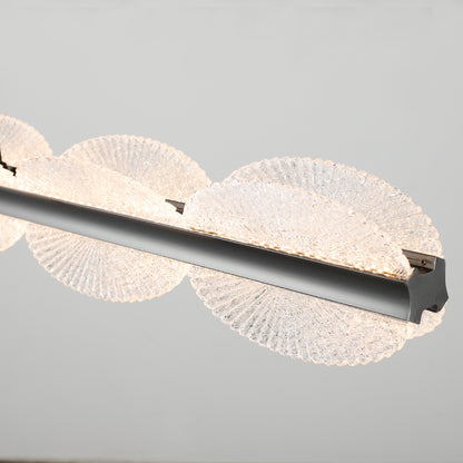 Závesný LED luster s diaľkovým ovládaním ISOTTA 105W, Studené/Teplé/Neutrálne svetlo 3000K/4000K/6000K, Stmievateľné, Nastaviteľná výška, Čierna a Strieborná, Kov a Krištáľ