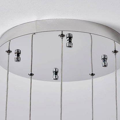 Moderný LED luster CM526/18, 51W, Priemer 58,5cm, Nastaviteľná výška, Chróm
