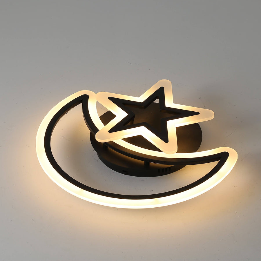 LED luster s diaľkovým ovládaním MOON AND STAR 45W, 2 Elements, Studené/Teplé/Neutrálne svetlo, Stmievateľné, Čierny