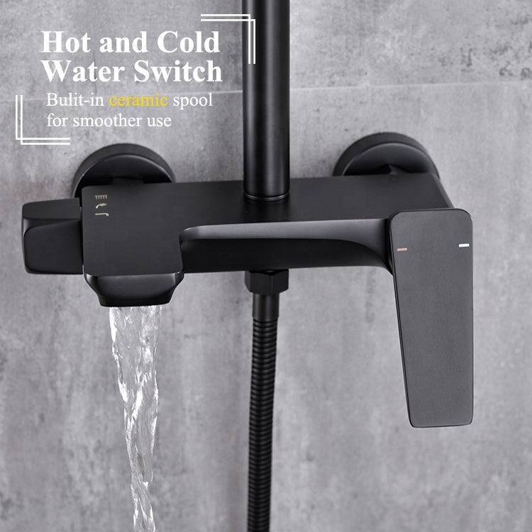 Sprchovací stĺpec, sanitárna mosadz, čierna, 9960h