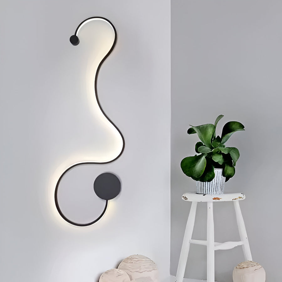 Naneste LED Delilah 38W Flexibilné dekoratívne svetlo/horúce/neutrálne kovové a čierny silikón