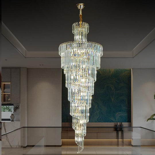 Krištáľový luster CC8043/600H1800GD, priemer 60 cm, výška 180 cm, lesklý zlatý, nastaviteľná výška, elegantný dizajn Krištáľový luster Predvolený názov Alessandro Design