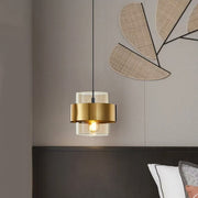 Závesný luster LC866/1TN, 1XE27, nastaviteľná výška, sklo a kov