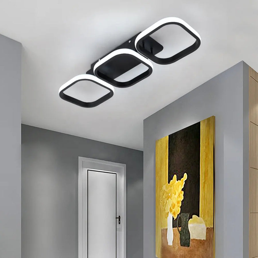 LED dióda Vertexová mriežka rovnobežná, 40 W, 3 štvorce studené/horúce/neutrálne svetlo, čierna