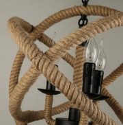 Vintage luster LV585/4BK, 4xE14, Rustikálna stodola, Struna a kov, 30 cm, Čierny