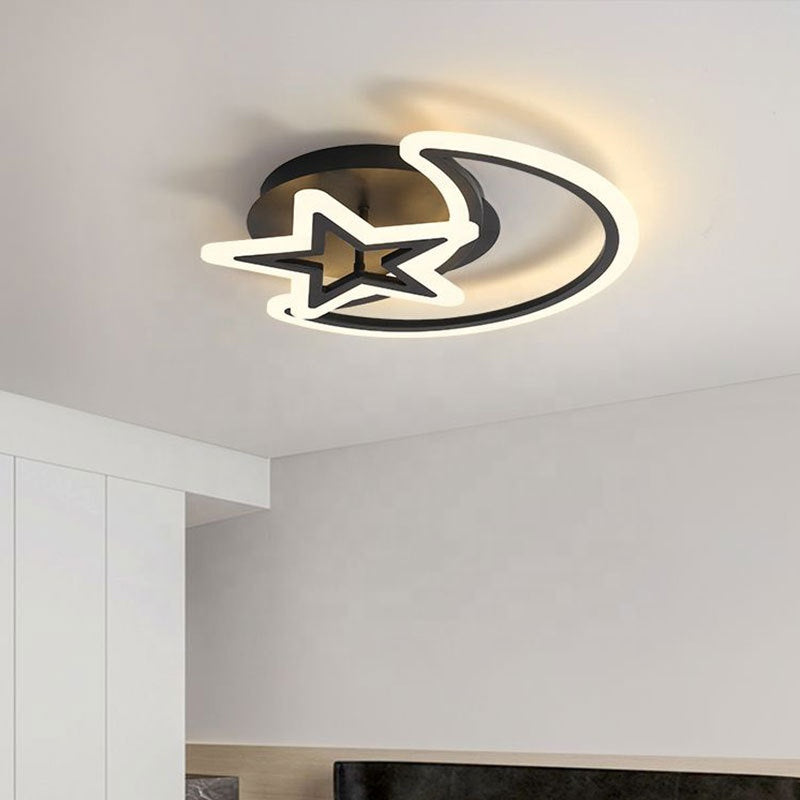 LED luster s diaľkovým ovládaním MOON AND STAR 45W, 2 Elements, Studené/Teplé/Neutrálne svetlo, Stmievateľné, Čierny