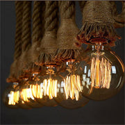 Vintage luster LV102/150X120, 2xE27, rustikálny, struna a kov, 150 cm, čierny držiak