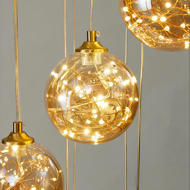Lustrový kryštál LED Ismini Golden