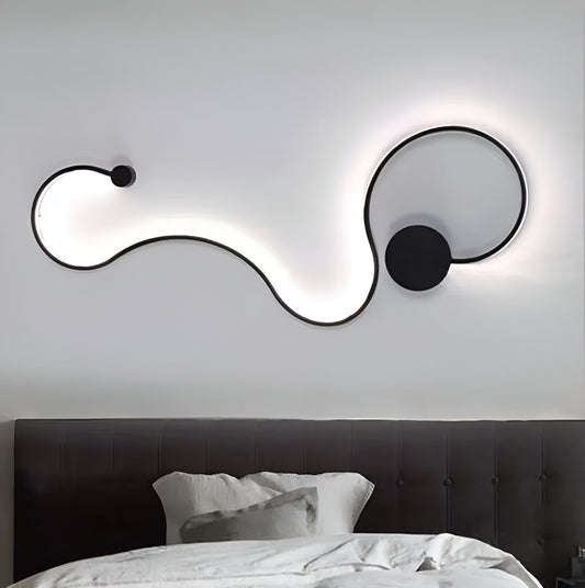 Naneste LED Delilah 38W Flexibilné dekoratívne svetlo/horúce/neutrálne kovové a čierny silikón