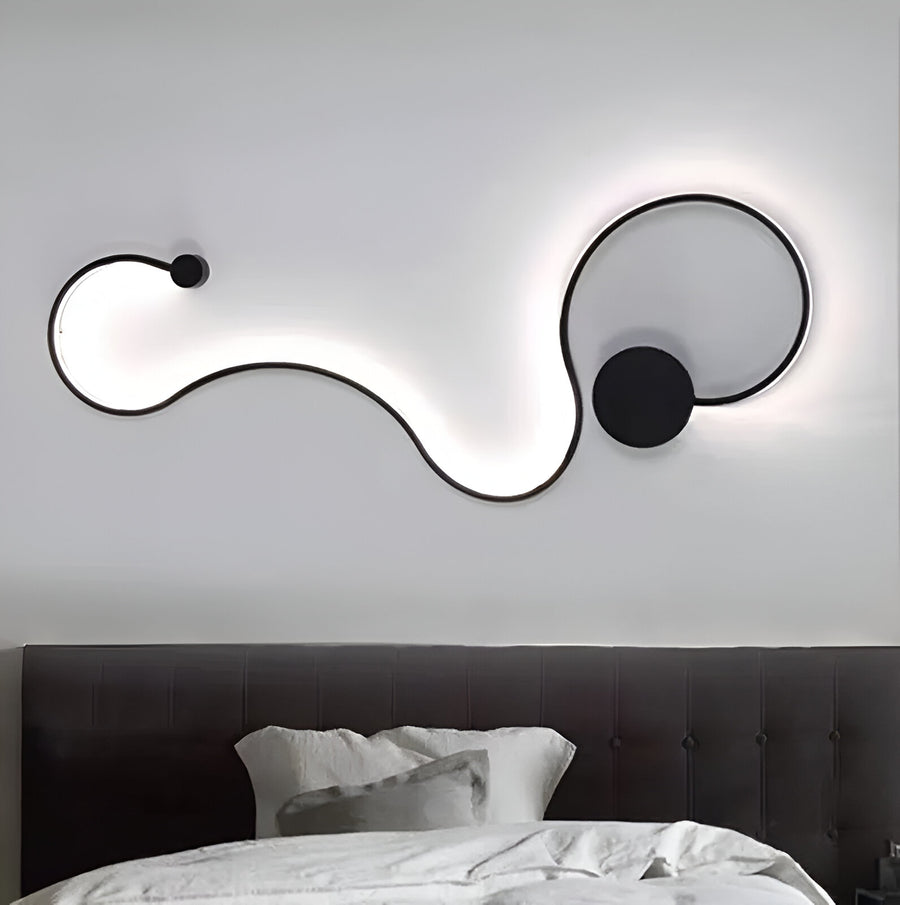 Naneste LED Delilah 38W Flexibilné dekoratívne svetlo/horúce/neutrálne kovové a čierny silikón