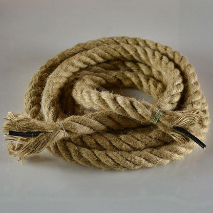 Caruso Pendul, 2*E27, čierny, kov a povraz