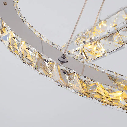 LED LED LUD LUMINIS, 58W, kryštál a kov, smotabilná, nastaviteľná výška, studené/teplé/neutrálne svetlo, luxusné osvetlenie