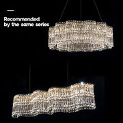 Krištáľový LED luster s diaľkovým ovládaním Regalis, dĺžka 58 cm, lesklý chróm, teplé/studené/neutrálne svetlo 3000K/4000K/6000K, nastaviteľná výška, stmievateľné svetlo, kov a krištáľ