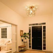 Luster Vera, 1*E27, zlato, kov a krištáľ