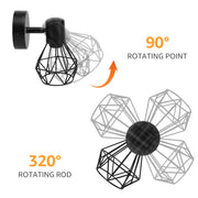 Luster s tienidlom, GRACIE, LC365/1BK, diamant, 1XE14, čierny, kov