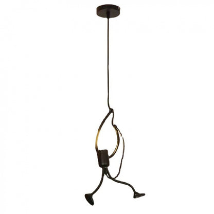 MODERNÝ luster, Kyvadlový typ, FANTASIA, Figúrka, 1xE27, Nastaviteľná výška, Čierny