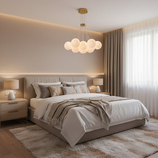 MODERN LOFT Luster Bagliore, Globe, 9xE27, Nastaviteľná výška, Zlatá