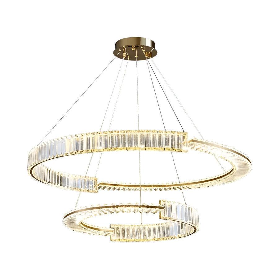 LED LED LED Royal Prism, Gold, Metal a Crystal, Slimable, nastaviteľná výška, elegantný dizajn, studené/teplé/neutrálne svetlo