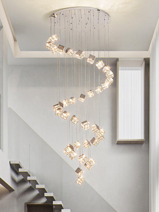 Moderný LED luster CM526/18, 51W, Priemer 58,5cm, Nastaviteľná výška, Chróm