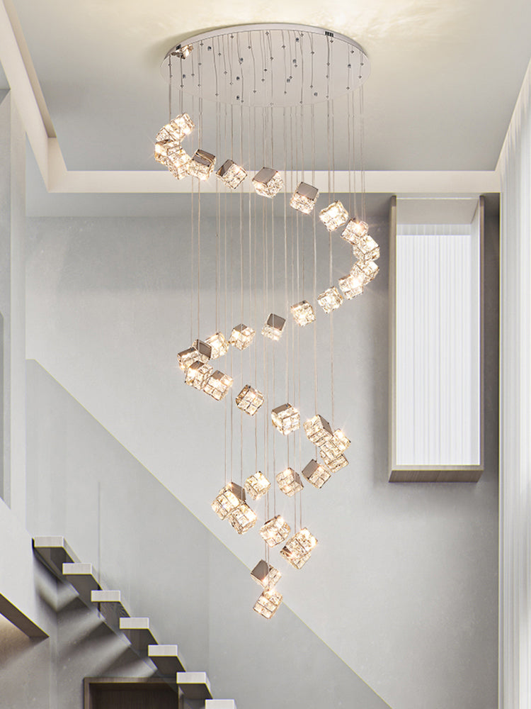 Moderný LED luster CM526/18, 51W, Priemer 58,5cm, Nastaviteľná výška, Chróm