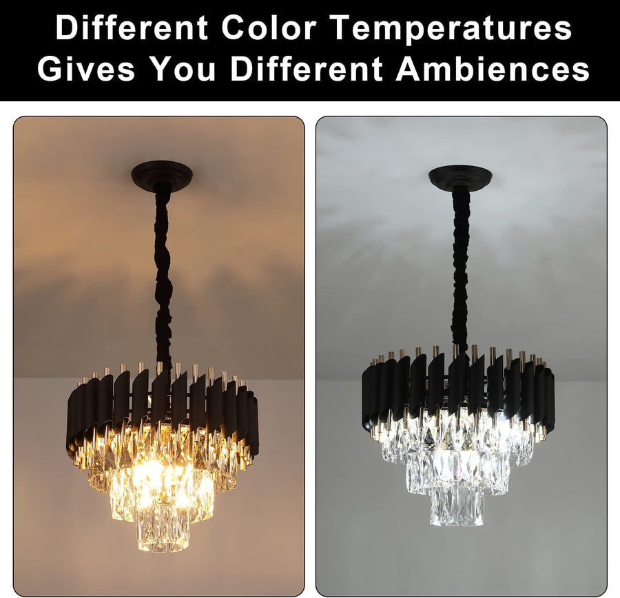 Crystal Luster Versailles petito 3xe14, priemer 30 cm, lesklé a čierne zlato, nastaviteľná výška