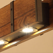 Vintage LED luster LV565/4, 12W rustikálna stodola, drevo a kov, 100 cm, čierny