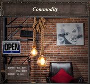 Vintage luster LV102/150X120, 2xE27, rustikálny, struna a kov, 150 cm, čierny držiak