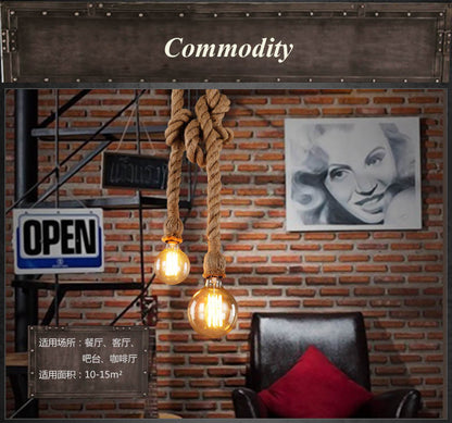 Vintage luster LV102/150X120, 2xE27, rustikálny, struna a kov, 150 cm, čierny držiak