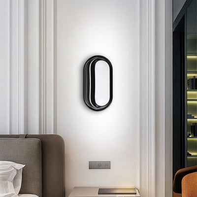 Vonkajšie nástenné LED svietidlo AX322/214BK, 12W, Warm Light 3000K, IP65, čiernobiele