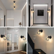 Luster s tienidlom, GRACIE, LC365/1BK, diamant, 1XE14, čierny, kov