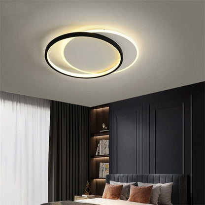 LED luster s geometriou diaľkového ovládania Chiara, 120 W, 3 kruhov, studené/horúce/neutrálne svetlo, nestabilné, čierne